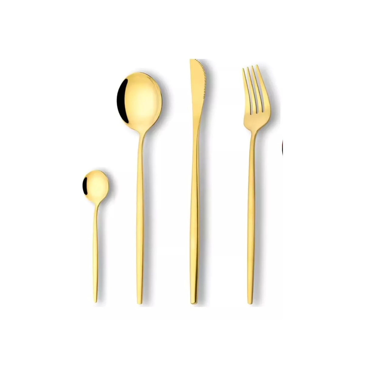 CONJUNTO DE TALHERES 24 PEÇAS - DOURADO