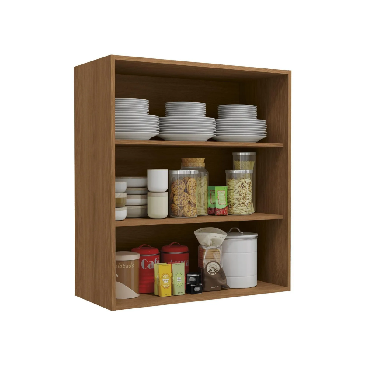 AÉREO 2 PORTAS COM VIDRO – CANELA 80CM