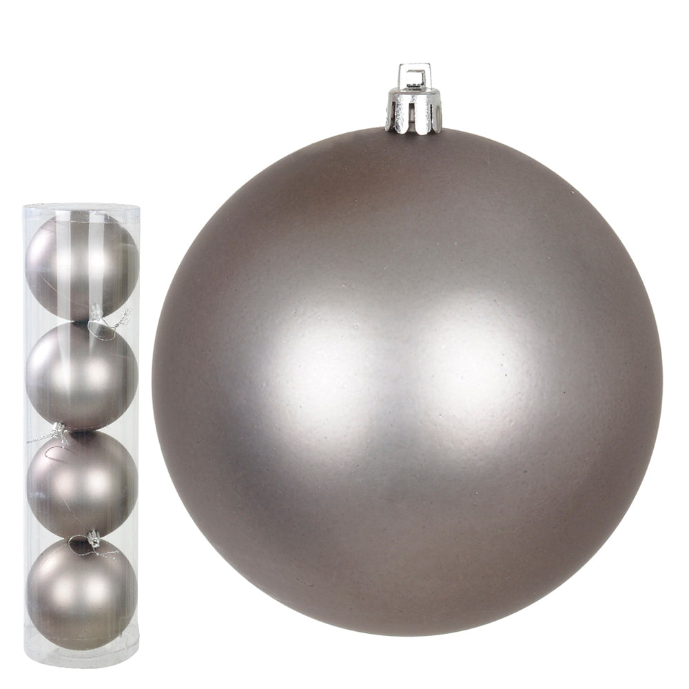 BOLA DE NATAL NO TUBO FOSCA COM 4 UNIDADES (CHUMBO)