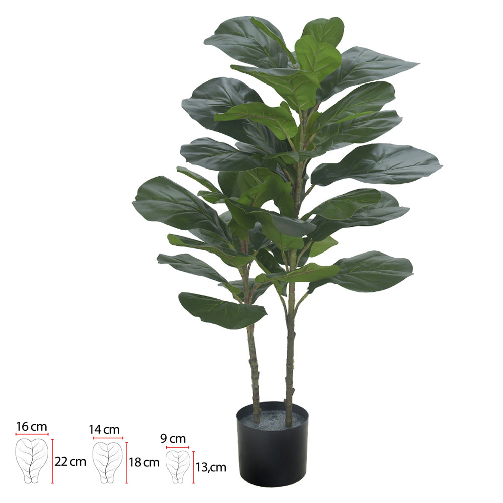 FICUS LYRATA REAL TOQUE COM POTE (VERDE) 1M
