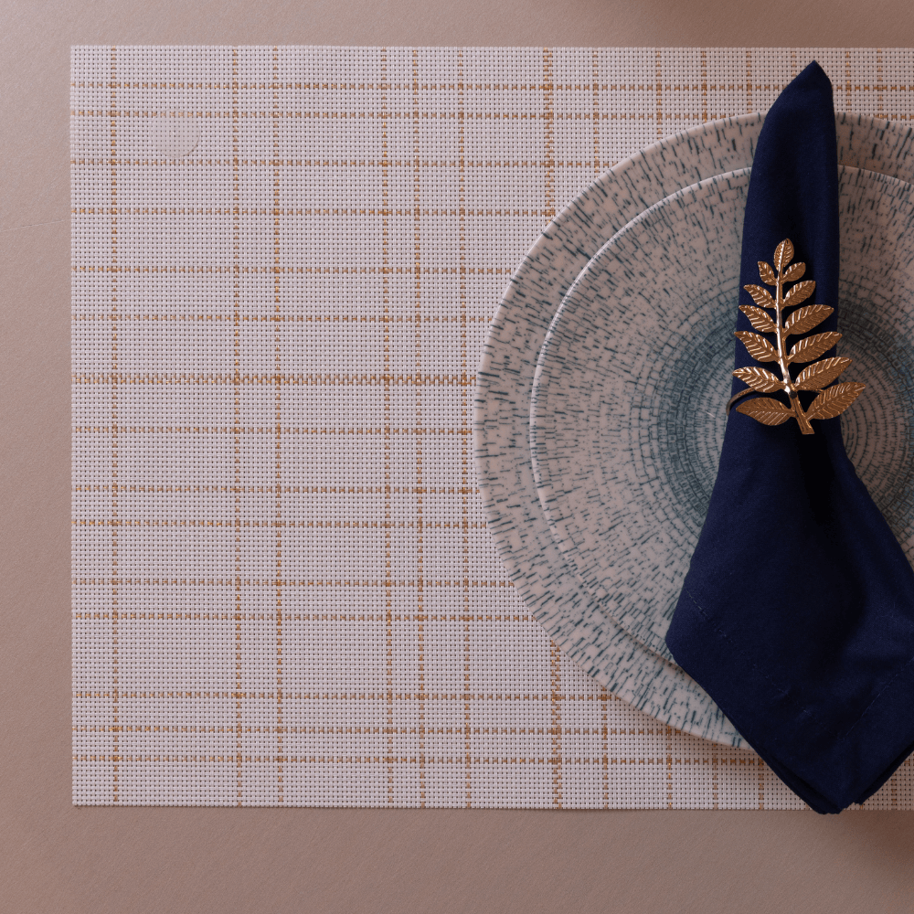 LUGAR AMERICANO WEAVE PVC BRANCO – 30CM X 45CM