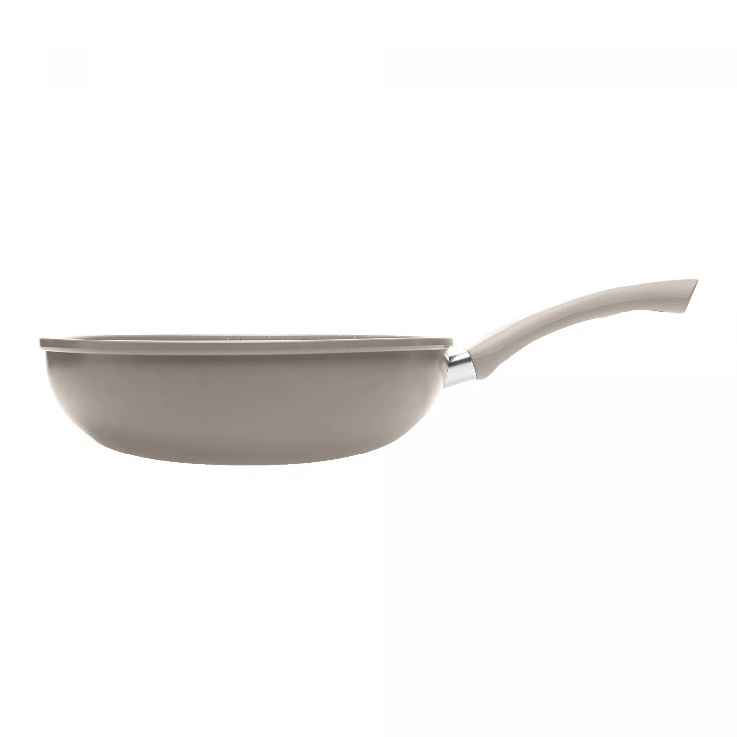 FRIGIDEIRA WOK DE INDUÇÃO 28 CM TAUPE ALUMÍNIO COM REVESTIMENTO CERAMICO