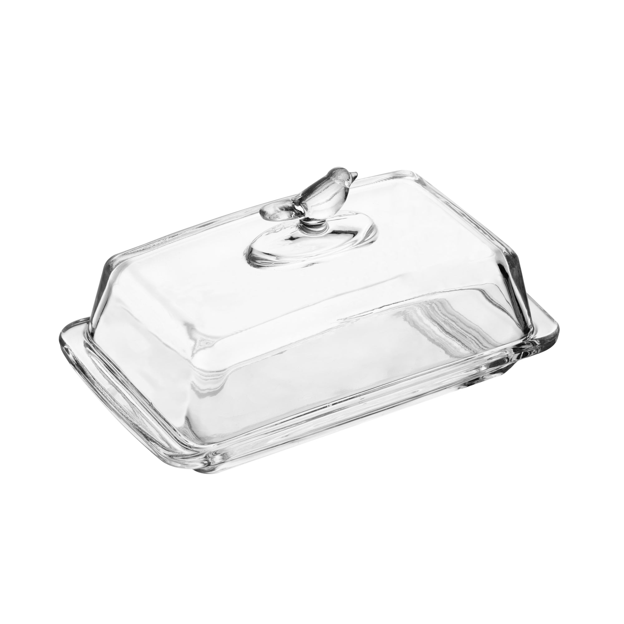 MANTEIGUEIRA RETANGULAR COM TAMPA BIRD TRANSPARENTE