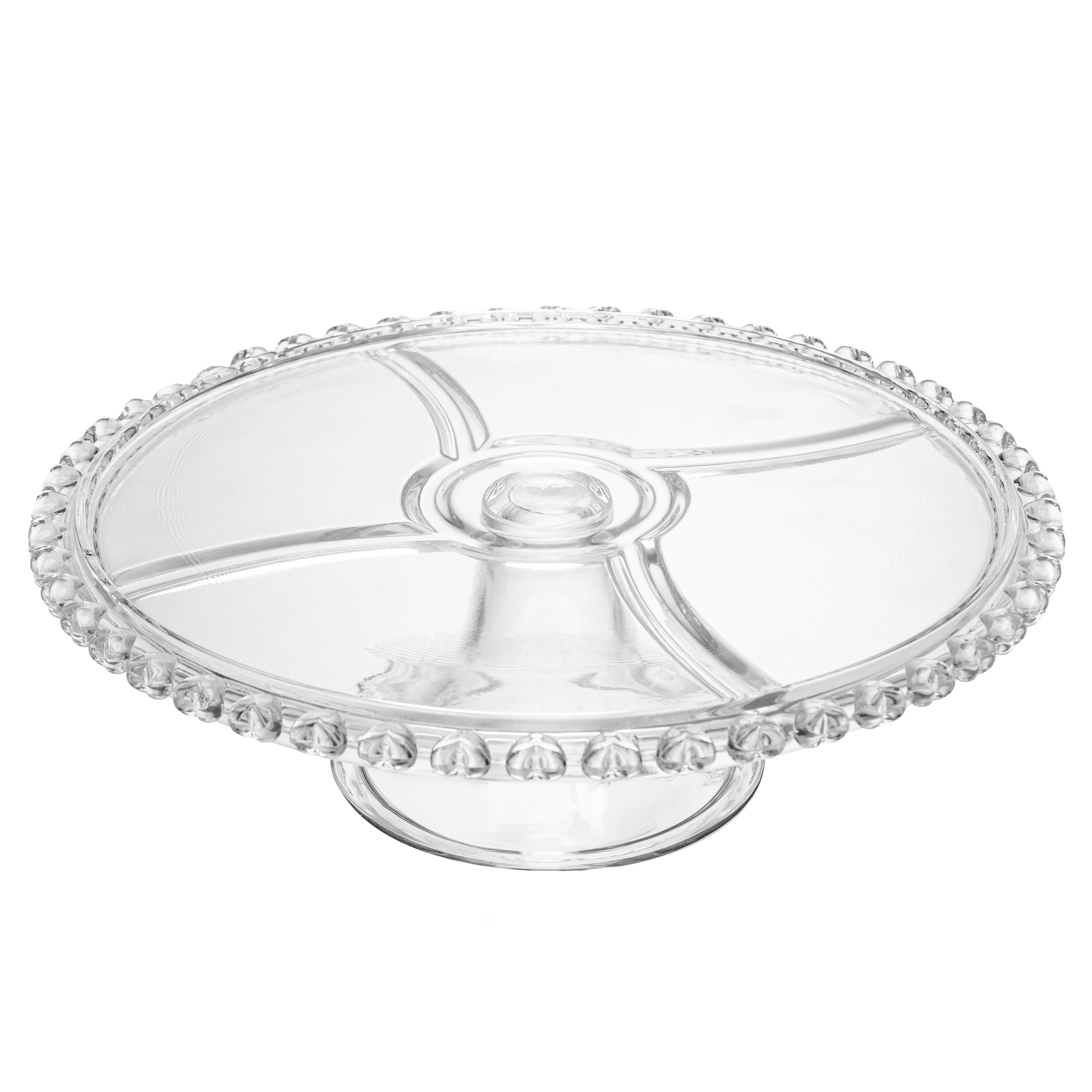 PRATO PARA BOLO COM PE E TAMPA CRISTAL