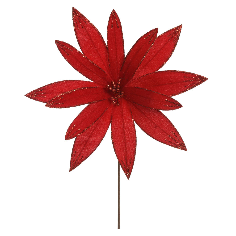 HASTE BICO DE PAPAGAIO AVELUDADO VERMELHO 35CM