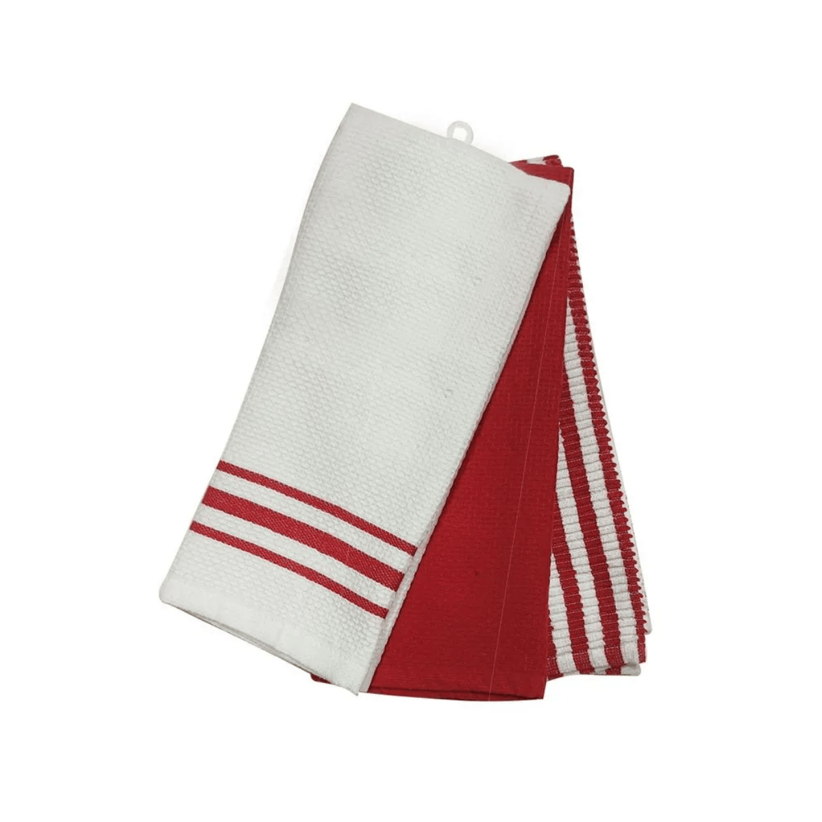 KIT PANO DE COPA FIUMICINO VERMELHO 3 PEÇAS - 45CM X 65CM