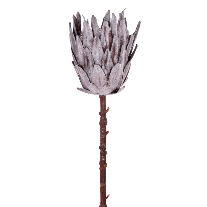 HASTE PROTEA FLOCADA CINZA