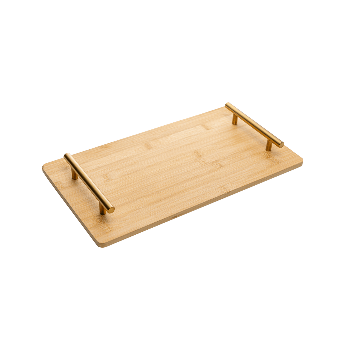 BANDEJA DE BAMBU ALCA DE METAL SEATTLE - 39CM X 21CM