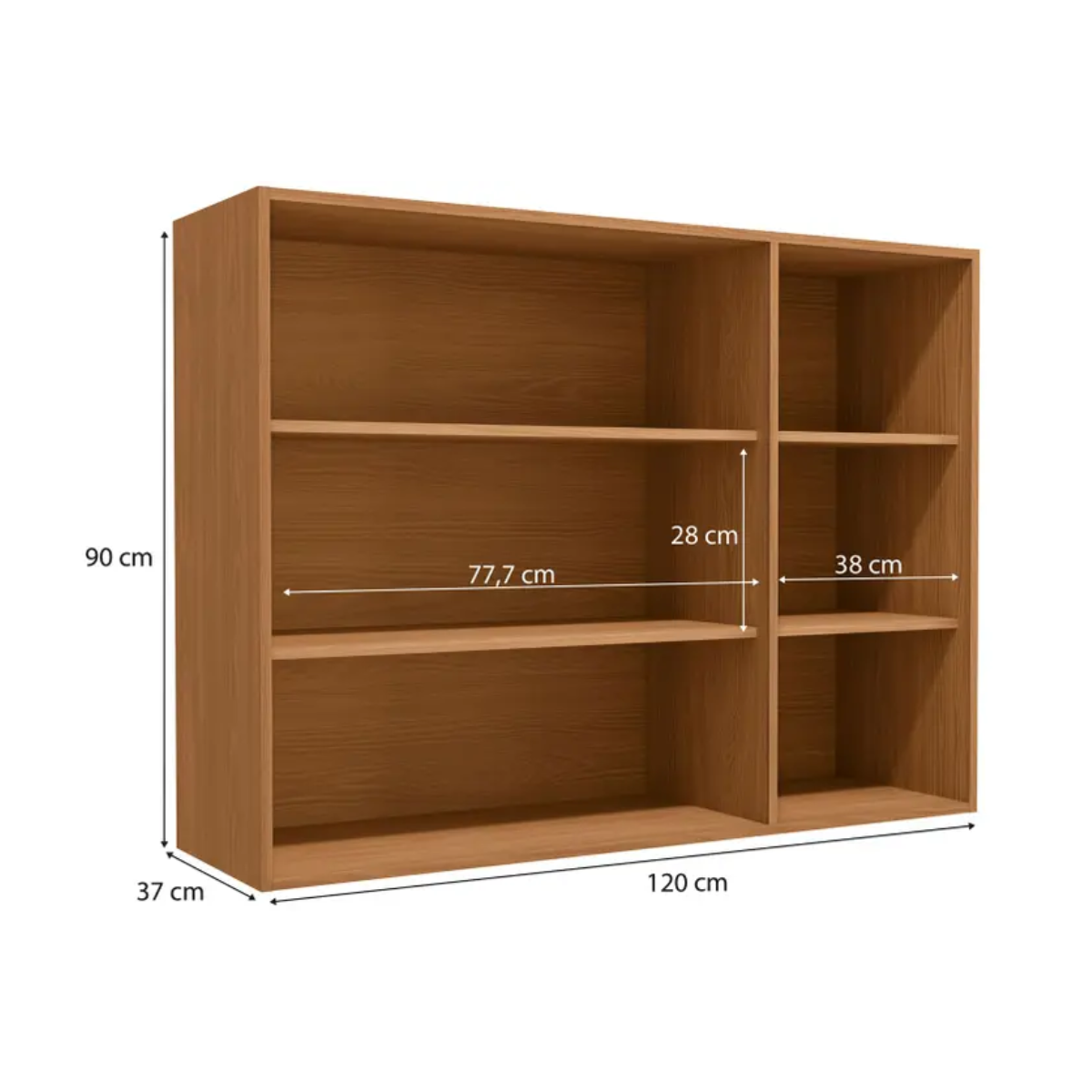 ARMÁRIO AÉREO 3 PORTAS – CANELA 120CM