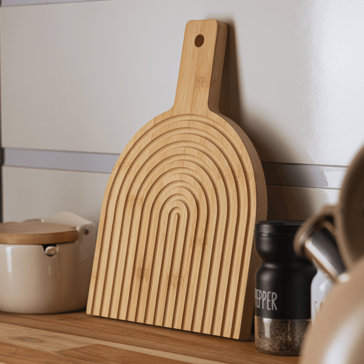 TABUA DECORATIVA AURA 28CM X 20CM X 1,5CM BAMBU - LYOR