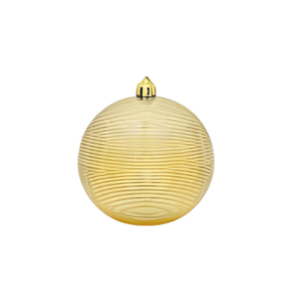 BOLA NATALINA DOURADA DECORADA - 8CM