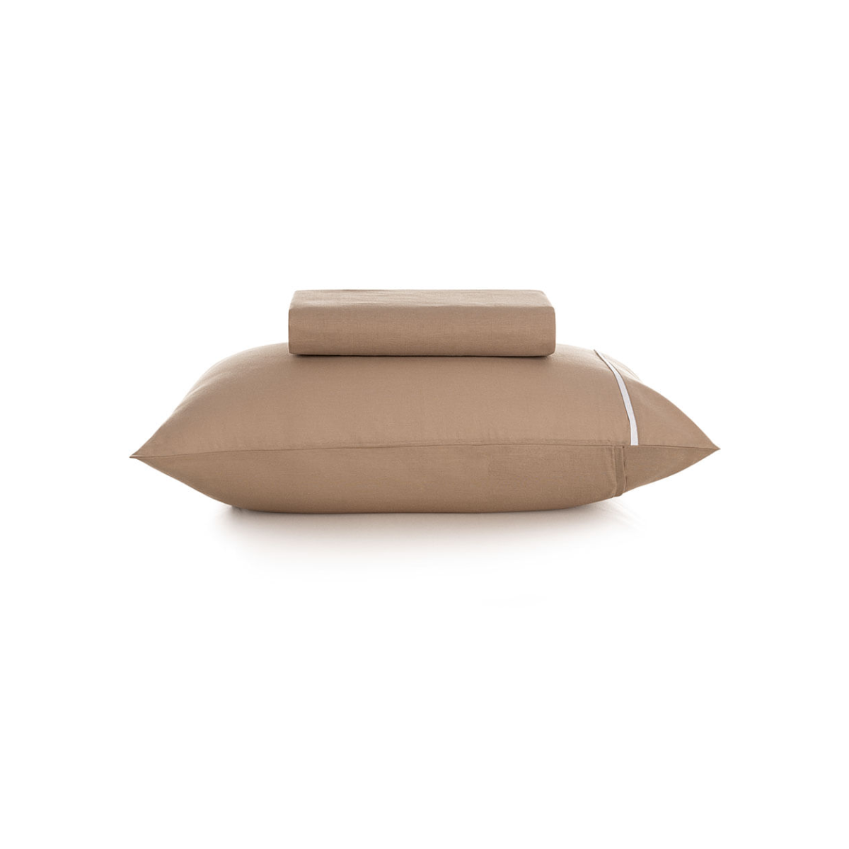 JOGO DE CAMA SOLTEIRO NOAH MARROM BRANCO 2 PEÇAS - 1,00M X 2,00M