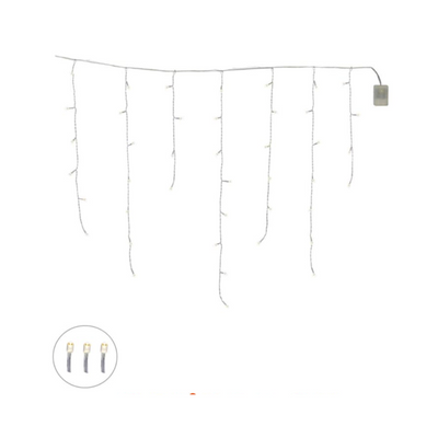 CASCATA DE LED BRANCO QUENTE - 70CM X 2,75M 220V