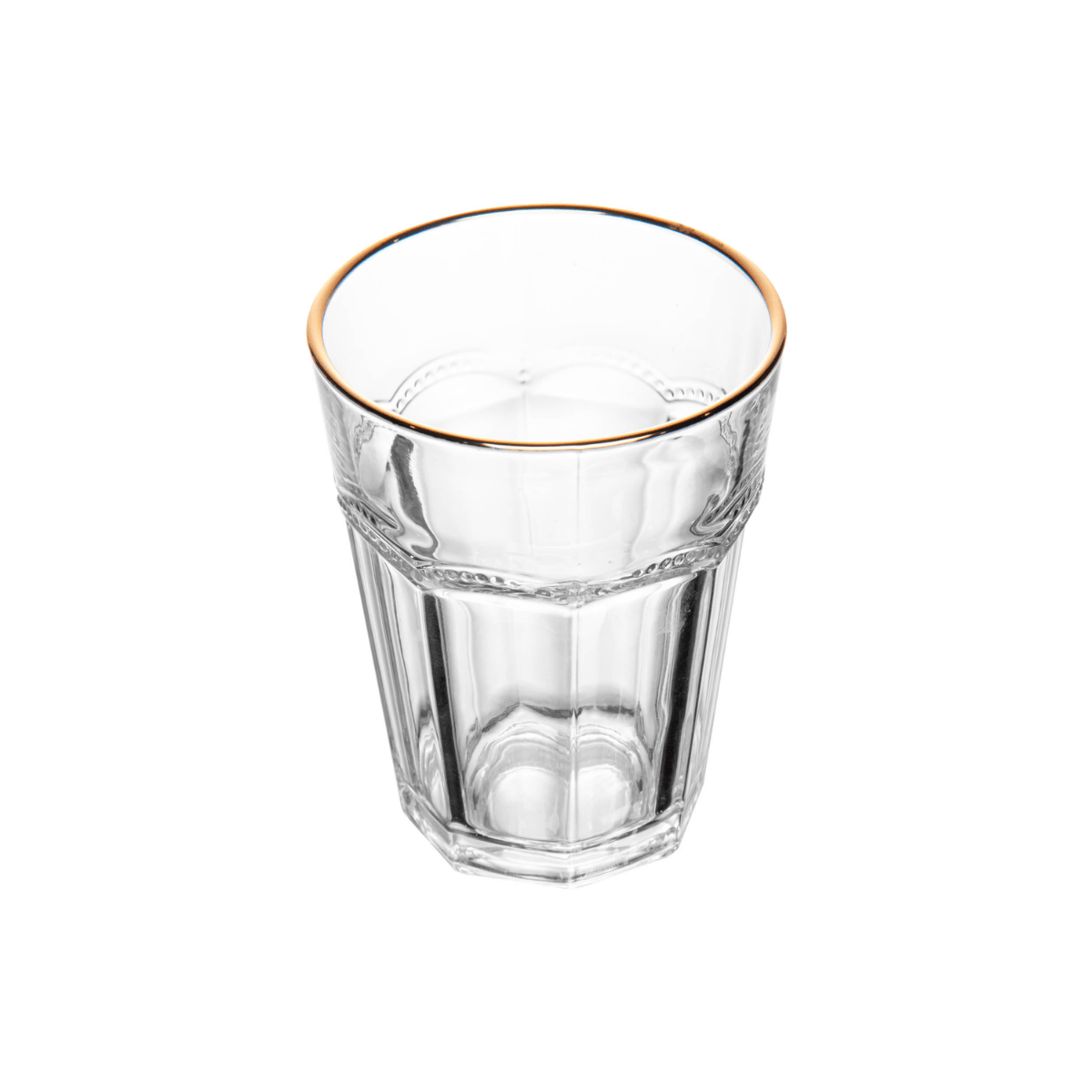 COPO ALTO BELLE EPOQUE COM FIO DE OURO 275ML VIDRO