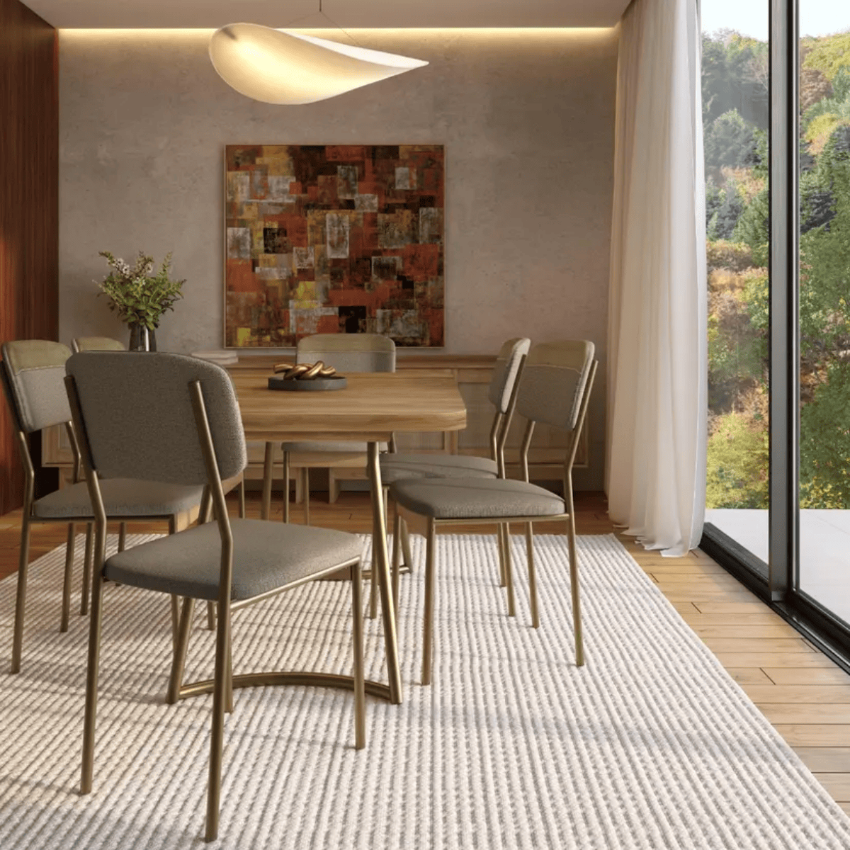 MESA EVORA 1604 – DOURADO COM NOCE
