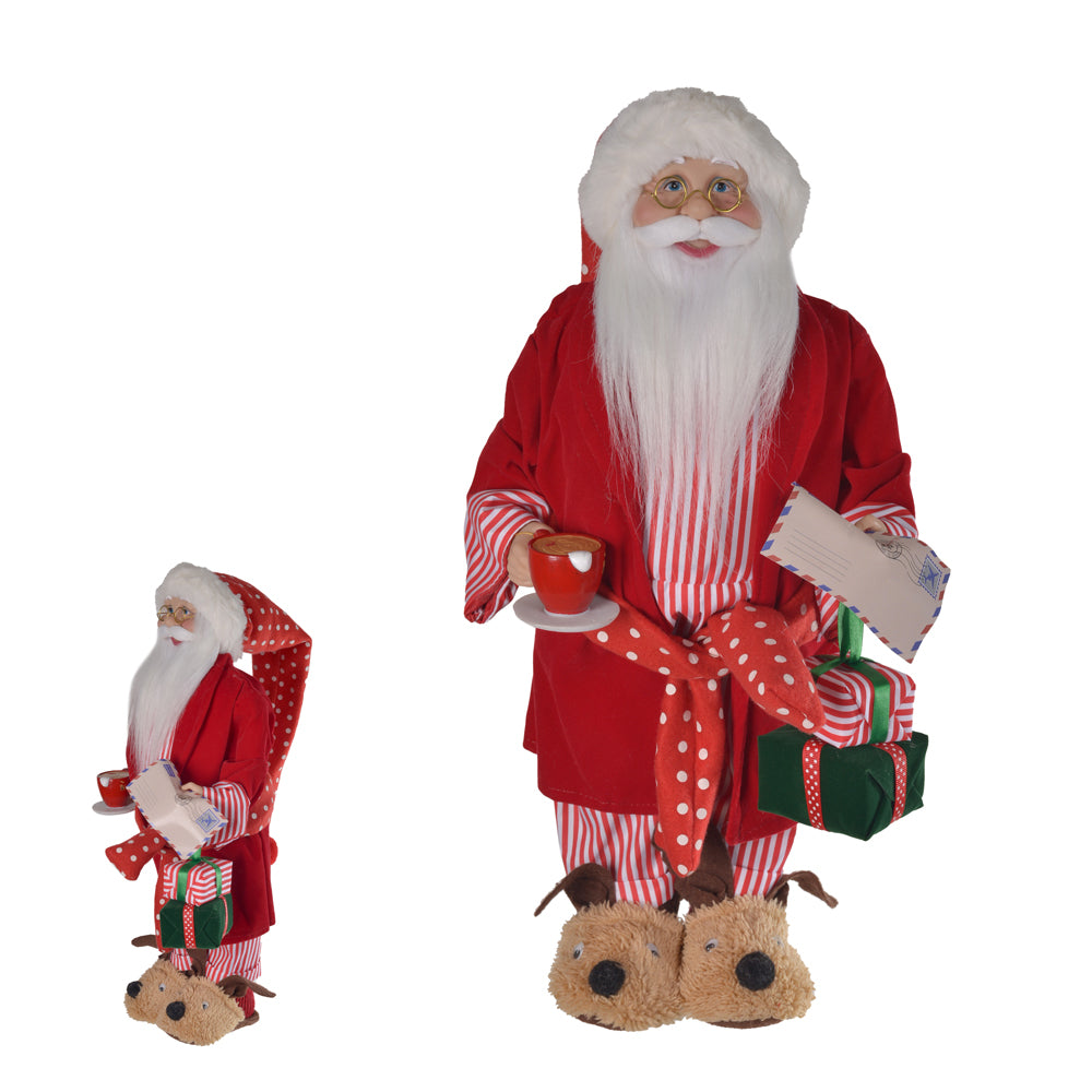 PAPAI NOEL PIJAMA VERMELHO 45CM