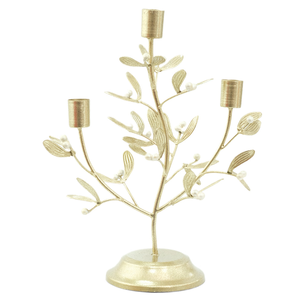 CANDELABRO DOURADO 30CM
