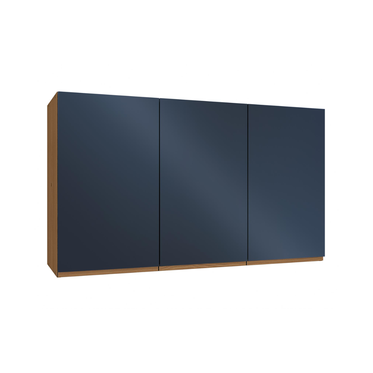 ARMÁRIO AÉREO 3 PORTAS – CANELA/AZUL PROFUNDO 120CM