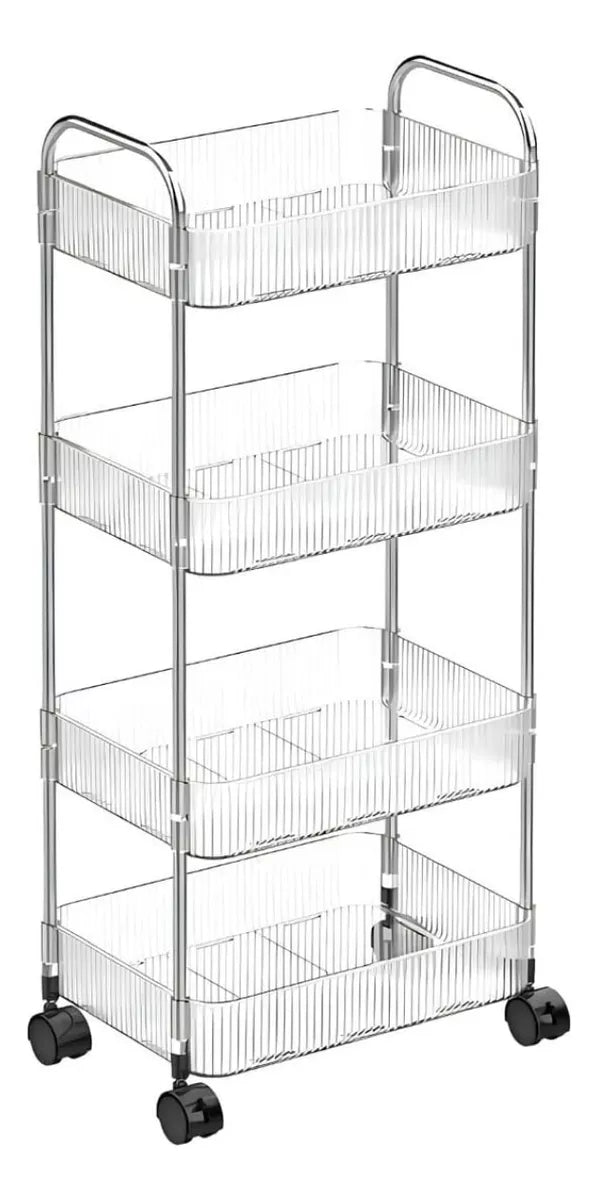 CARRINHO 4 ANDARES COM RODAS 38X27,5X92 CM
