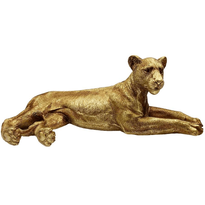 ESCULTURA LEOA EM POLIRRESINA 49CM