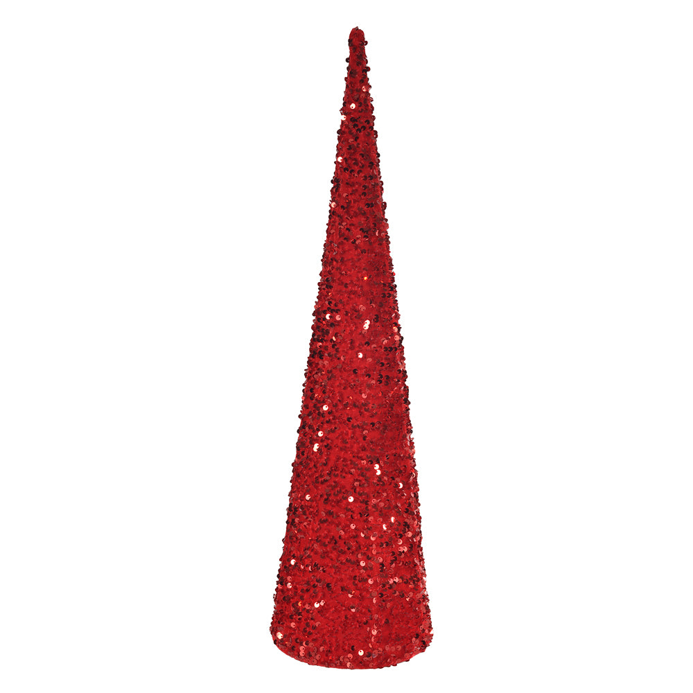 ARVORE CONE DECORATIVA VERMELHO 60CM
