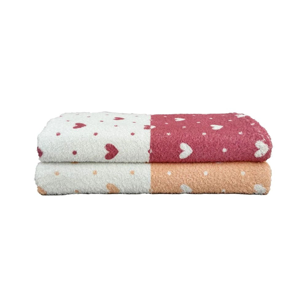 JOGO DE BANHO ESTAMPADO DOCE TERNURA 75CMX1,50M COM 2 PEÇAS