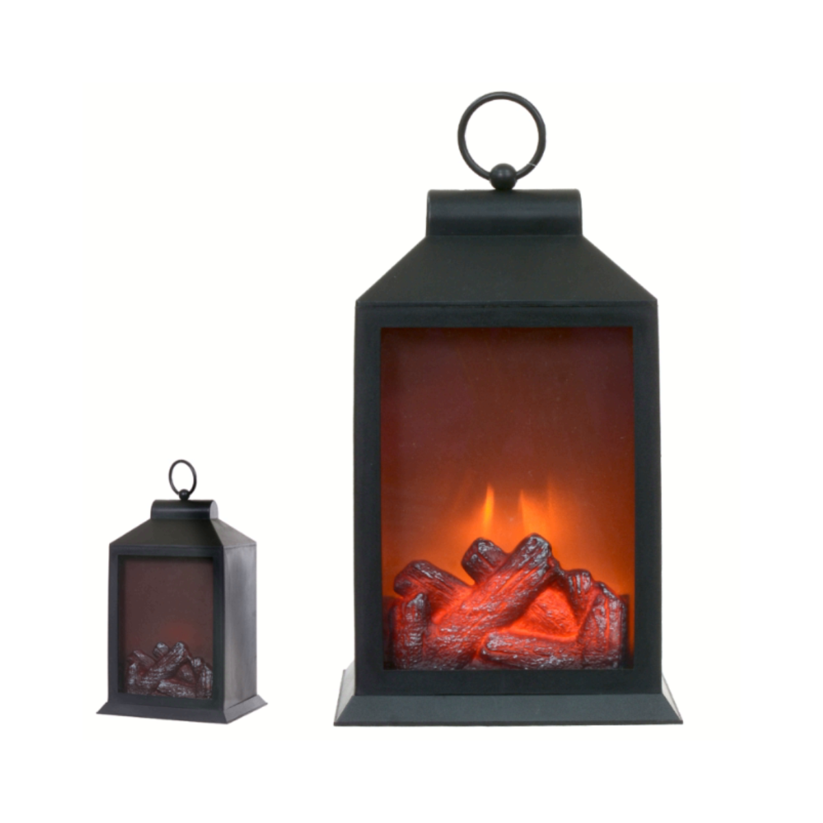 LANTERNA LAREIRA COM LED BIVOLT 26CM