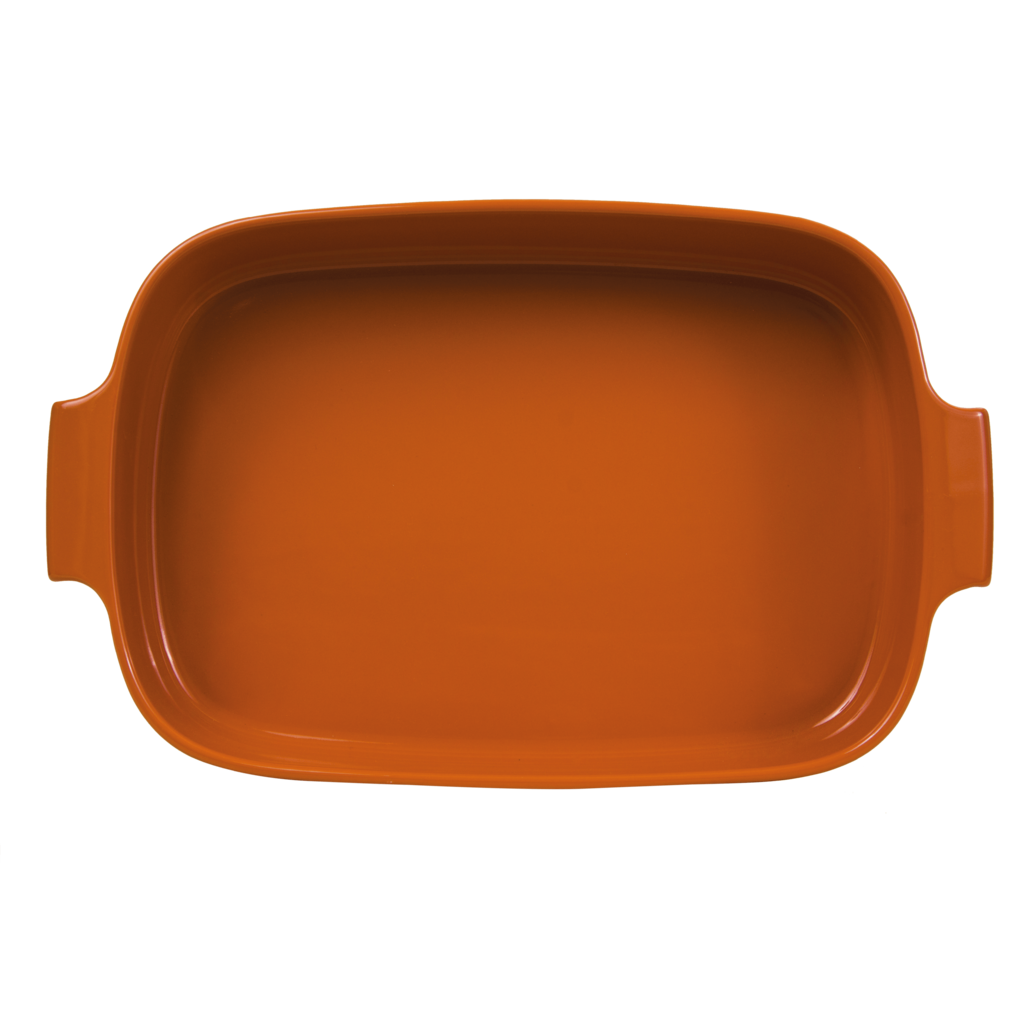 TRAVESSA RETANGULAR LARANJA – 30X21CM