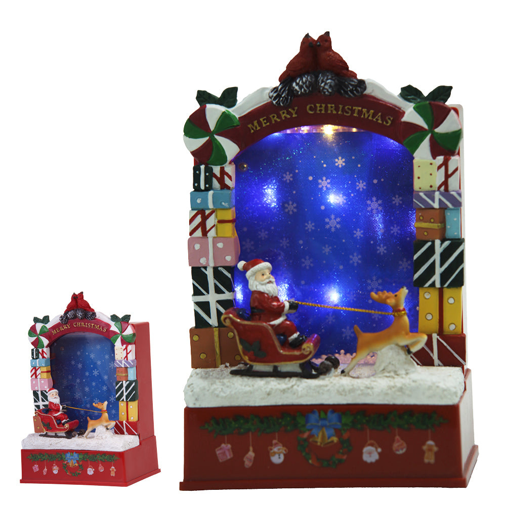 LAREIRA NATAL DECORADA ANIMADA COM SOM E NEVE