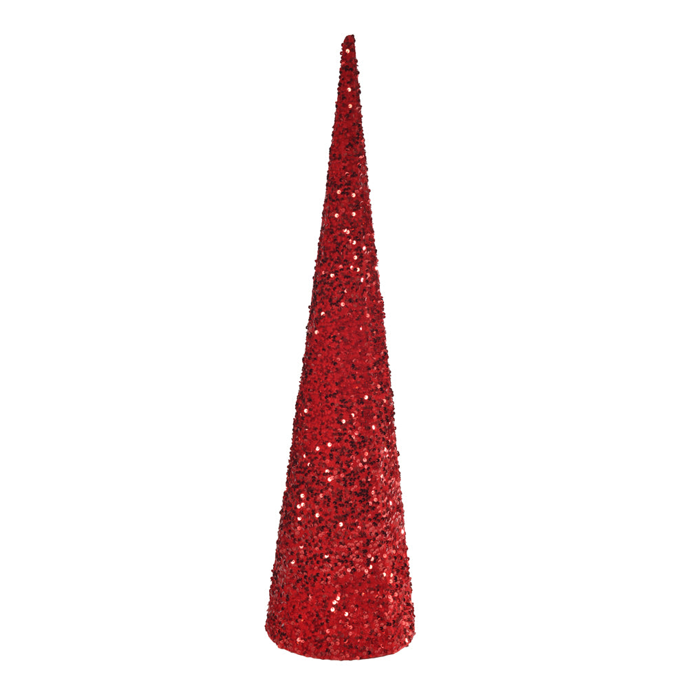 ARVORE CONE DECORATIVA VERMELHO 80CM