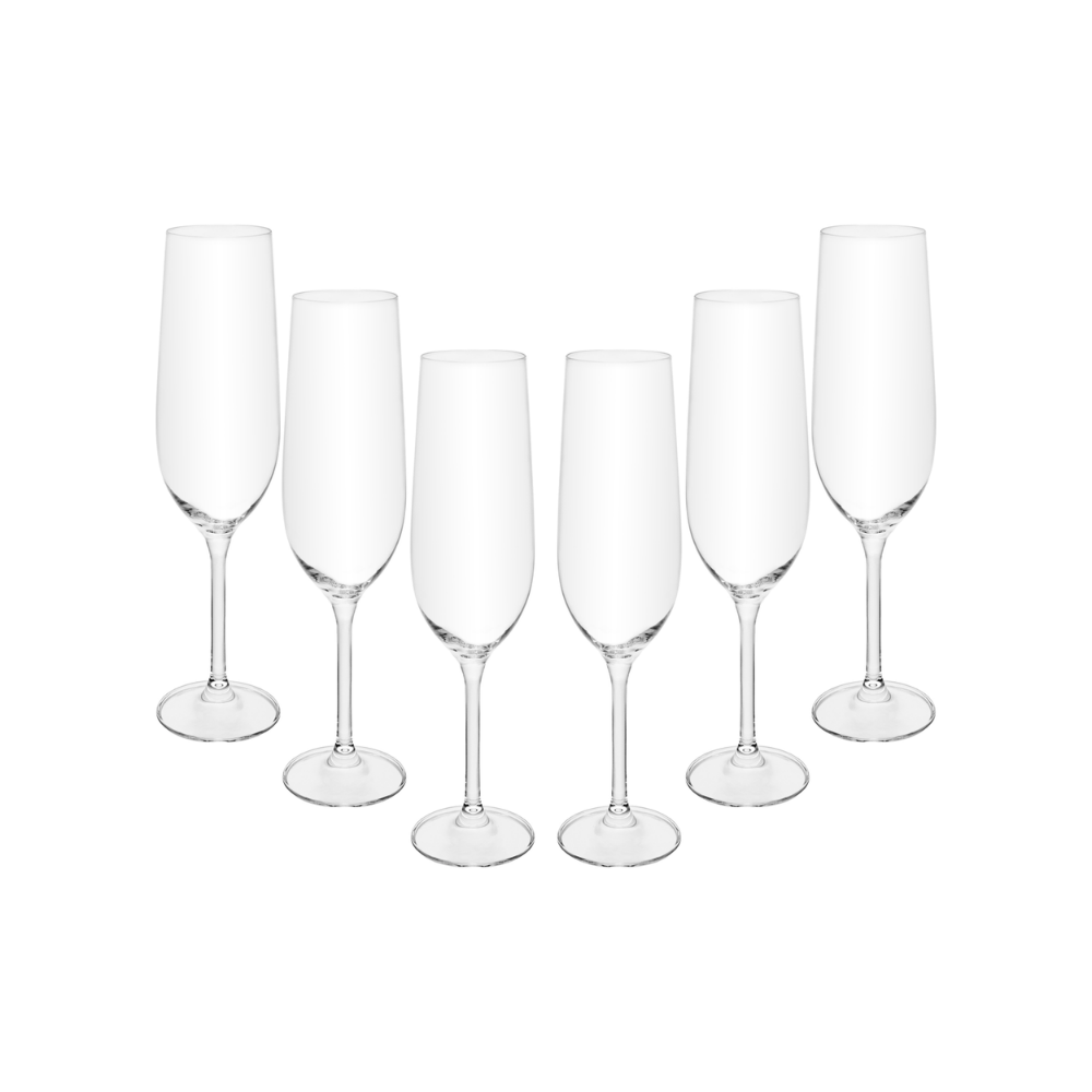 CONJUNTO 6 TACAS DE CHAMPAGNE CREX CRISTAL ECOLOGICO – 270ML