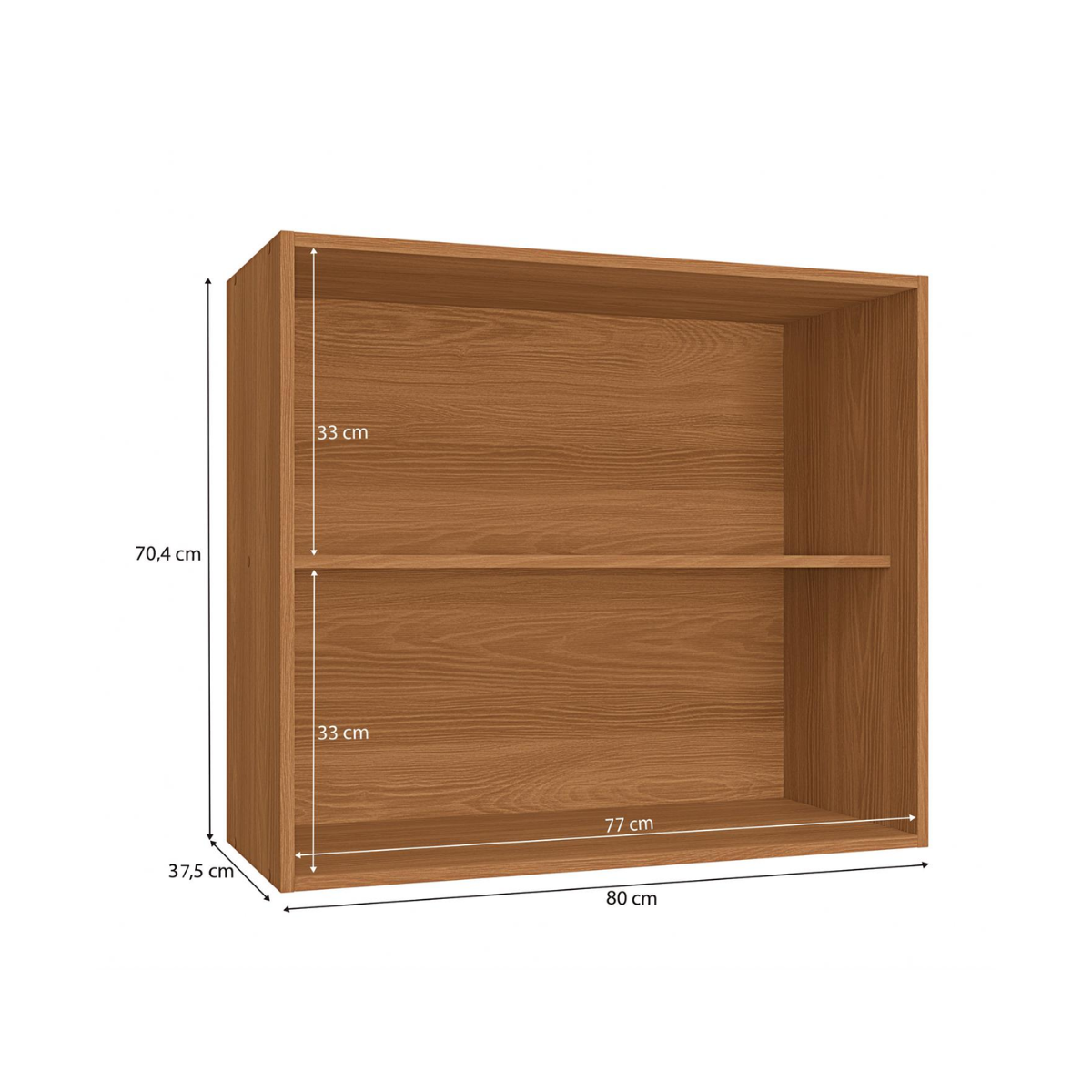 ARMÁRIO AÉREO 2 PORTAS – CANELA/AZUL PROFUNDO 80CM
