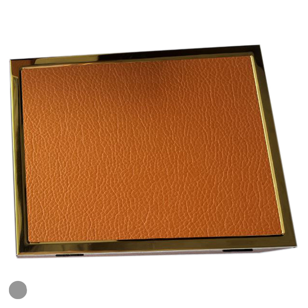 CAIXA DECORATIVA MDF (MARROM DOURADO) 18,5X14,5X7CM