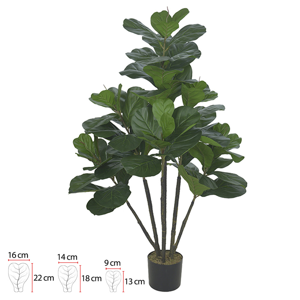 FICUS LYRATA REAL TOQUE COM POTE (VERDE) 1,3M