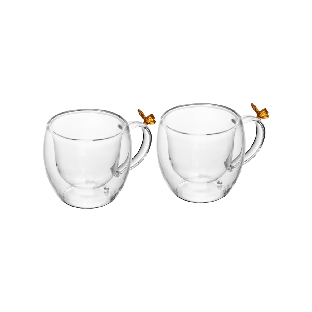 CONJUNTO 2 XICARAS DE CAFE SUN GARDEN VIDRO BOROSSILICATO – 80ML