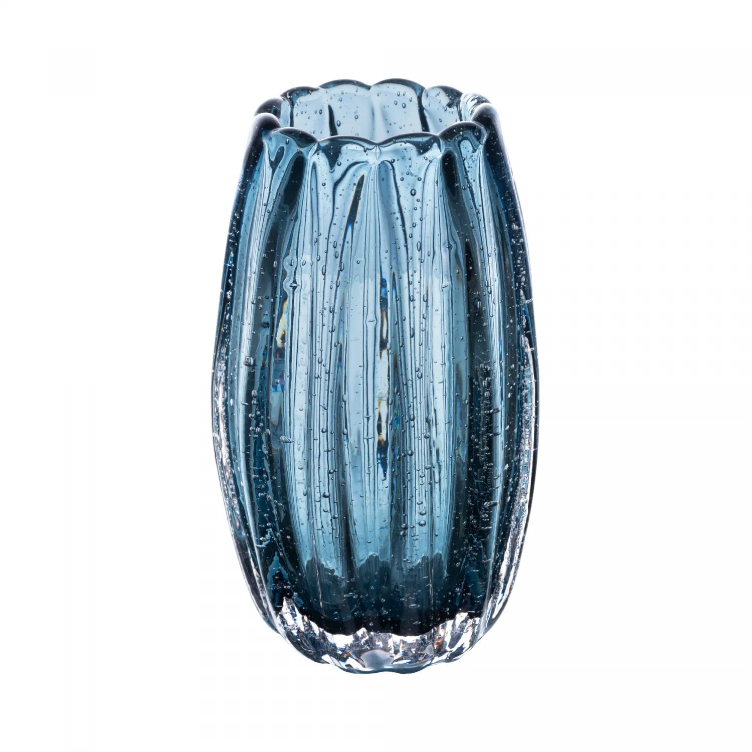 VASO DE VIDRO ITALY AZUL