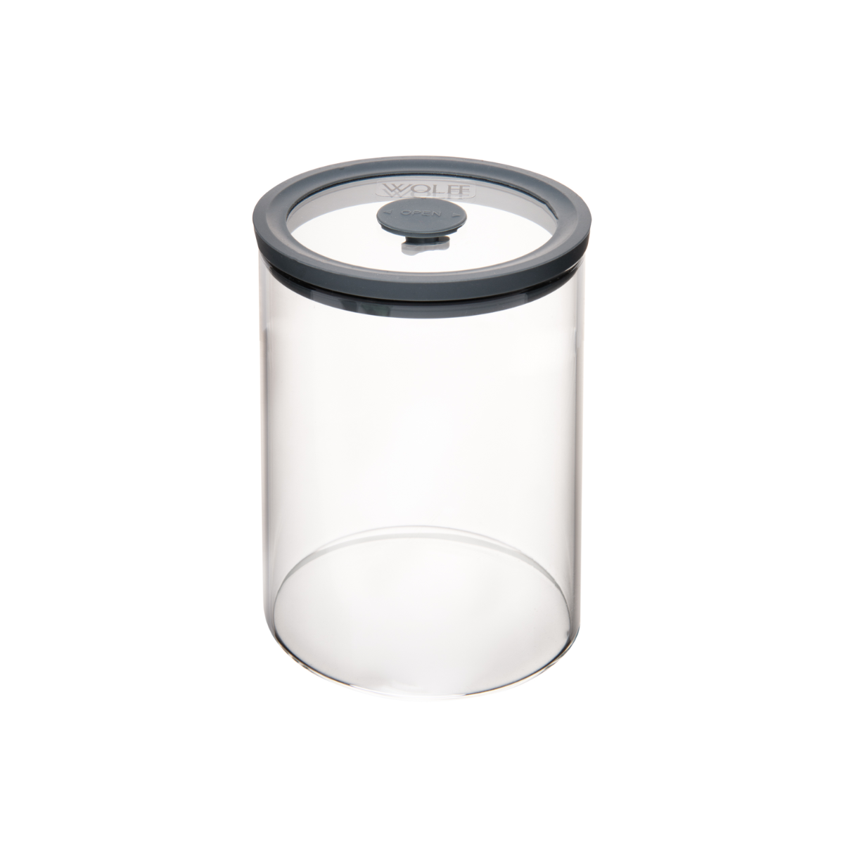 PORTA MANTIMENTOS DE VIDRO BOROSSILICATO COM TAMPA CINZA DONUTS - 800ML