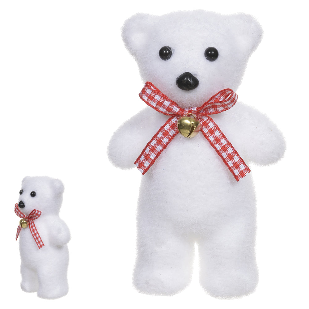 URSO BRANCO DECORATIVO NATAL 40CM