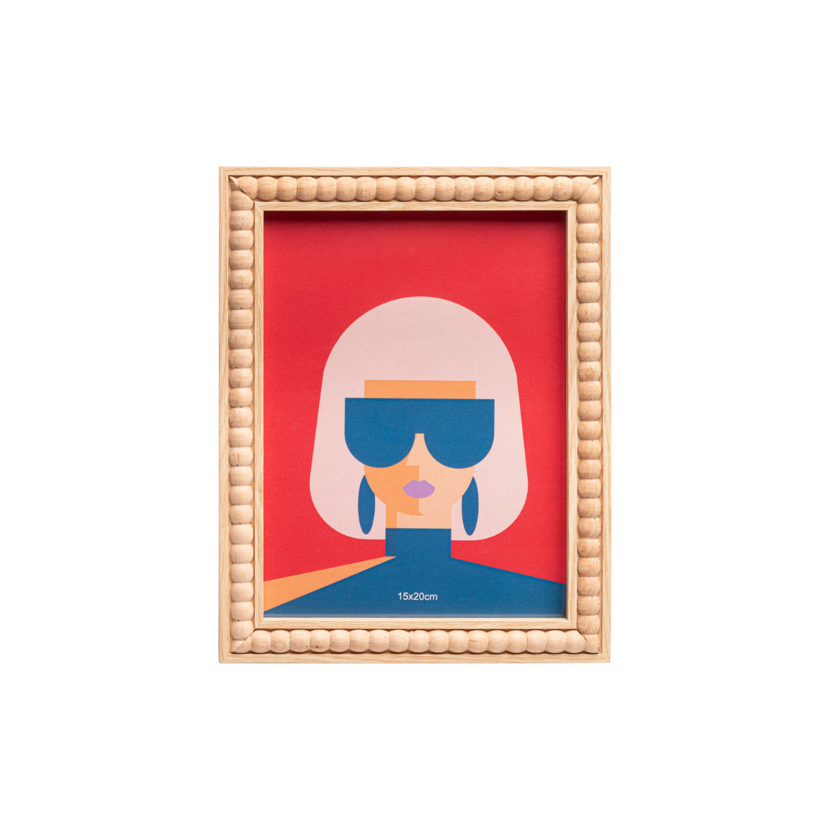 PORTA-RETRATO DE MDF BALLS NATURAL 15CM X 20CM