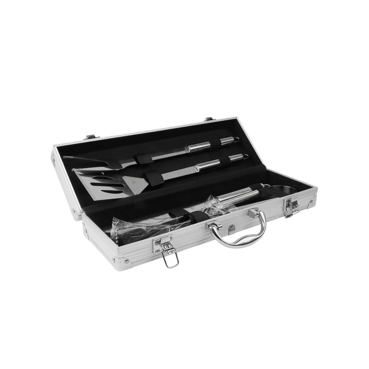 KIT PARA CHURRASCO COM MALETA 4 PEÇAS