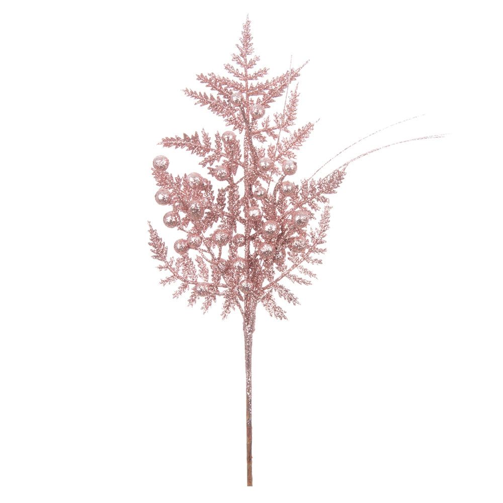 HASTE COM GLITTER ROSE 34CM