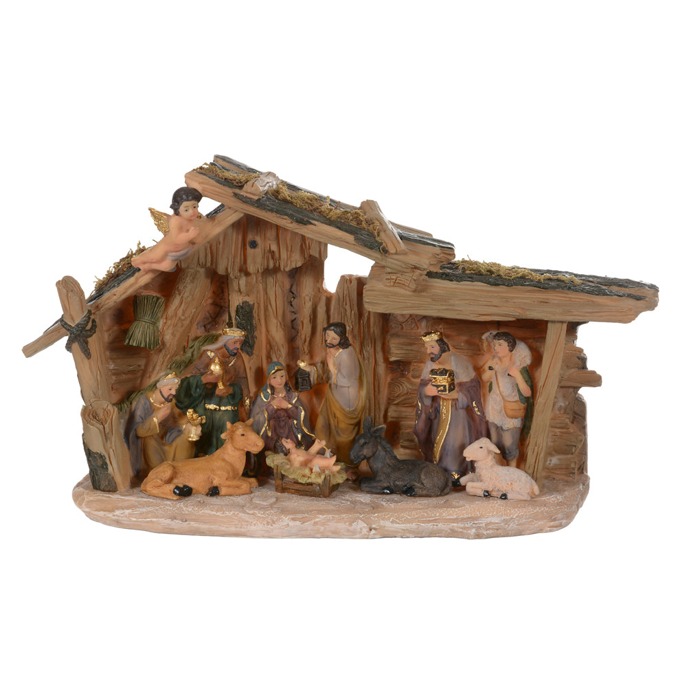 PRESÉPIO RESINA NATAL COM 10 FIGURAS