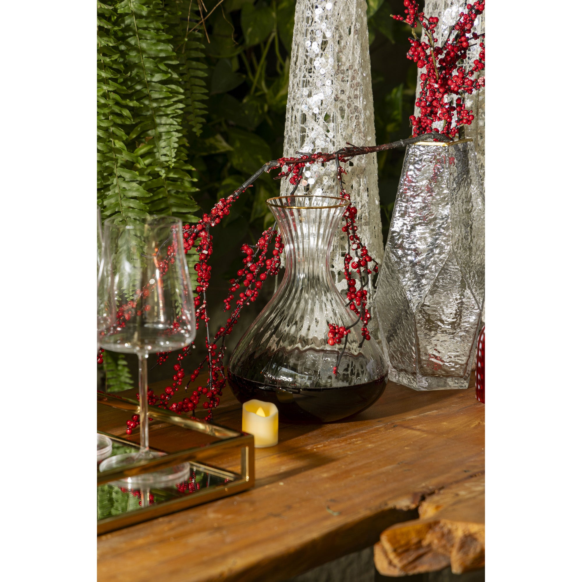 DECANTER DE CRISTAL ECOLOGICO (LIVRE CHUMBO) COM FIO DE OURO OPTIC 1,5L