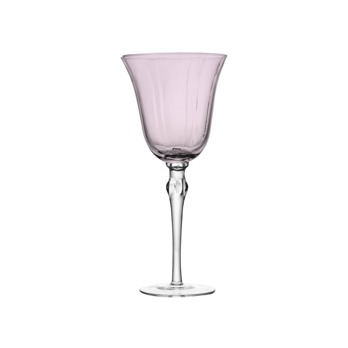 CJ 2 TACAS PARA VINHO LILY 250ML ROSA E CINZA VIDRO
