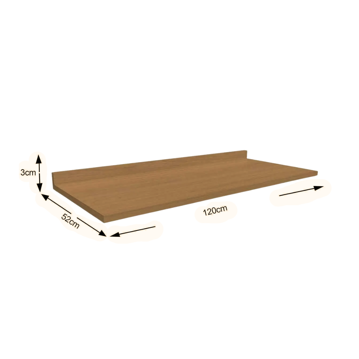 TAMPO PARA BALCÃO – CANELA 120CM