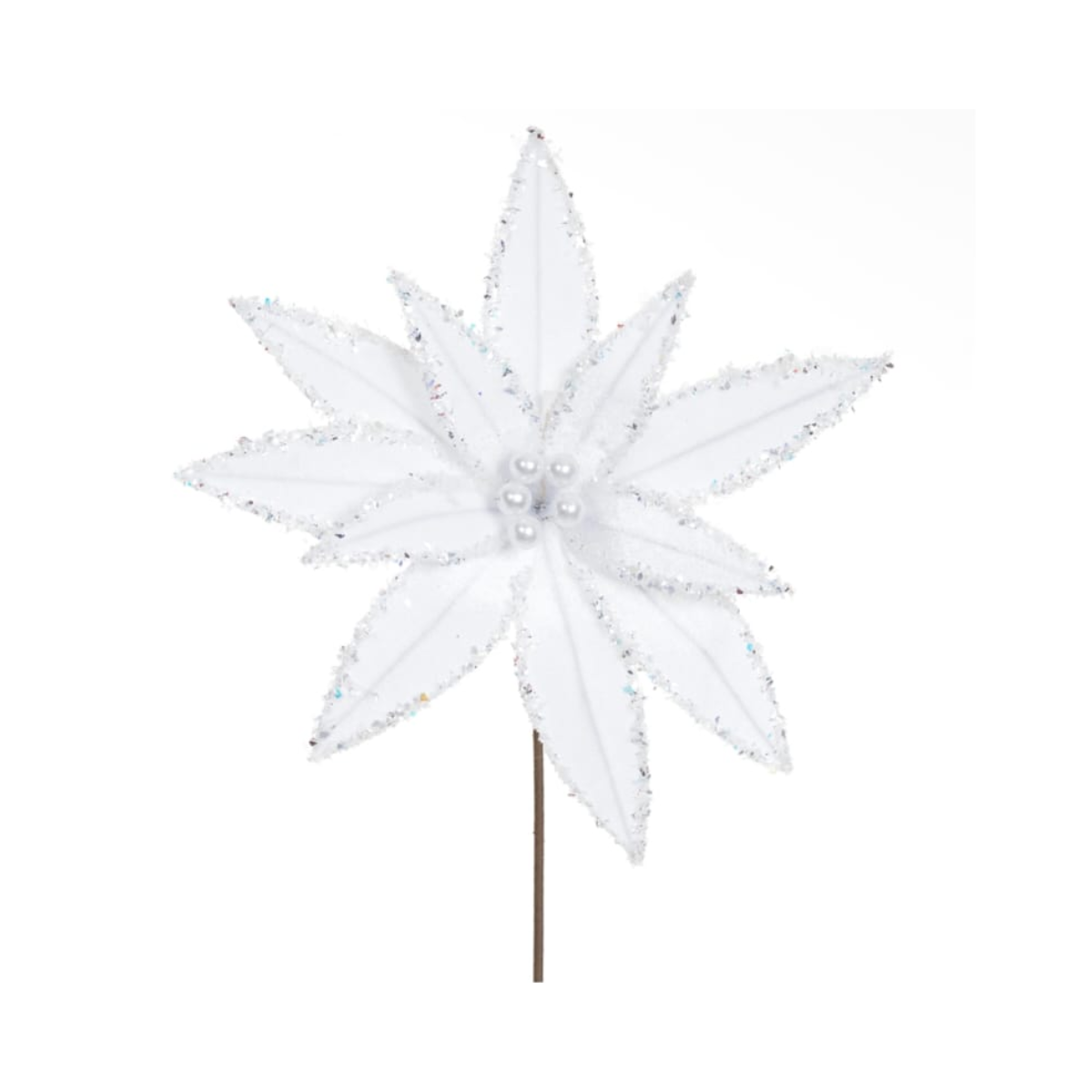 HASTE BICO DE PAPAGAIO AVELUDADO COM GLITTER - 25CM
