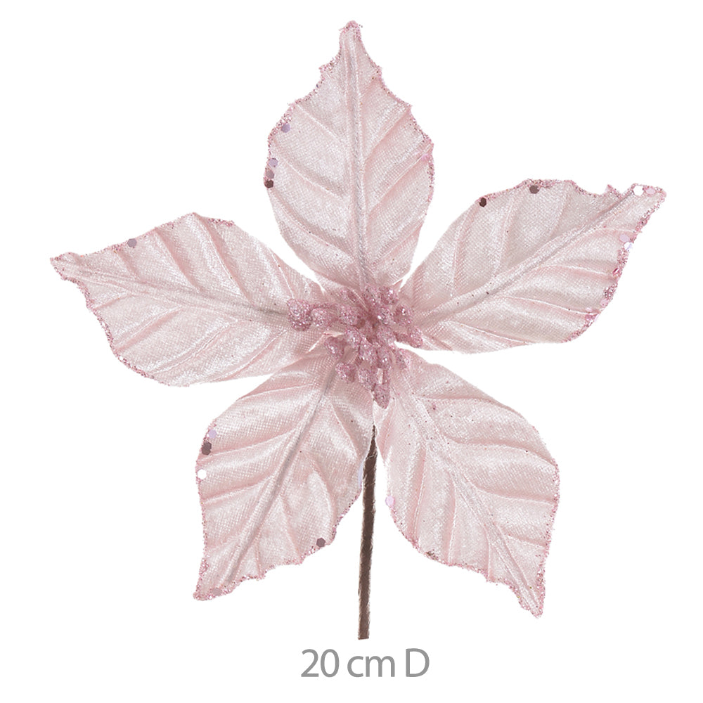 HASTE BICO DE PAPAGAIO AVELUDADO ROSA 20CM