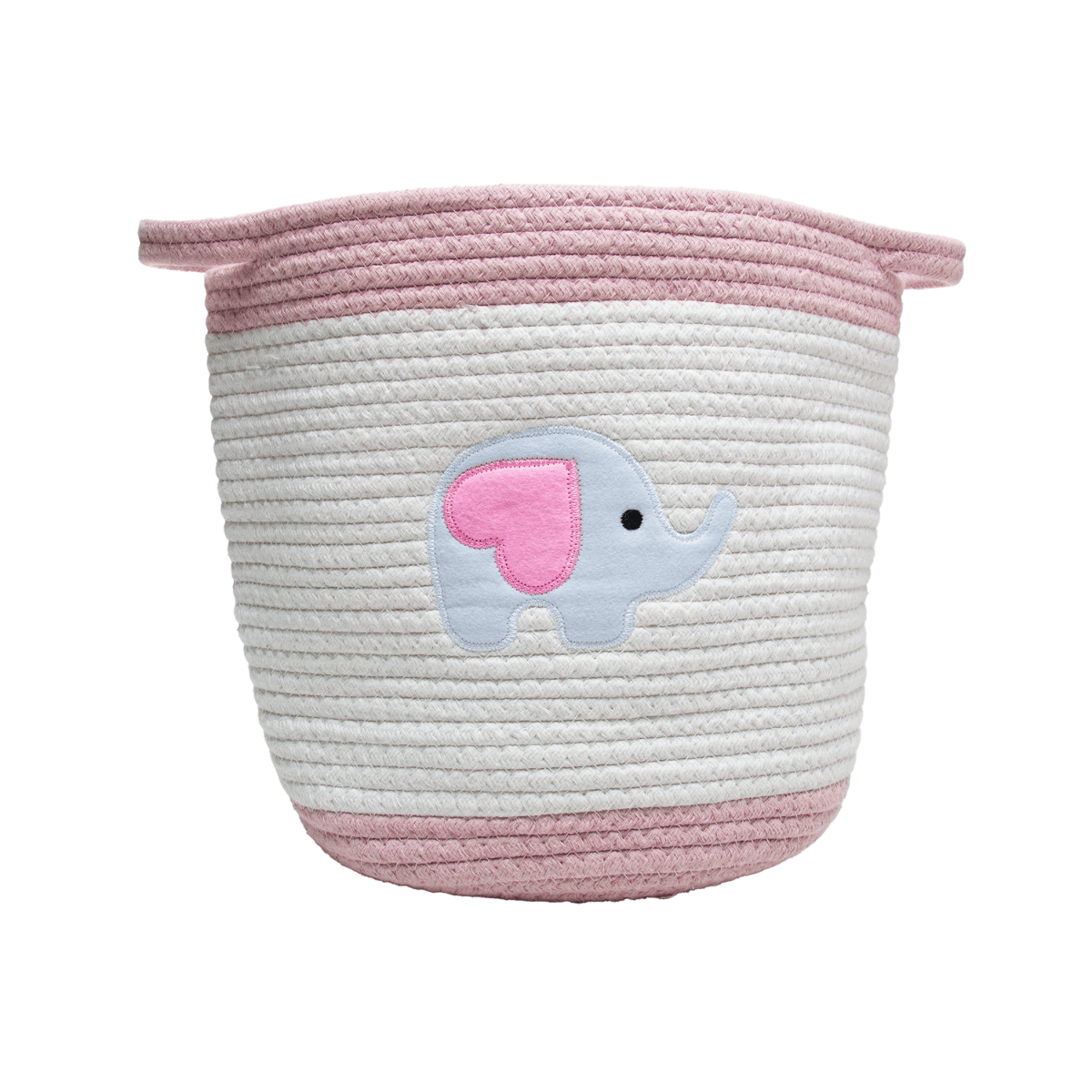 CESTA ELEPHANT POLIÉSTER ROSA/BRANCA