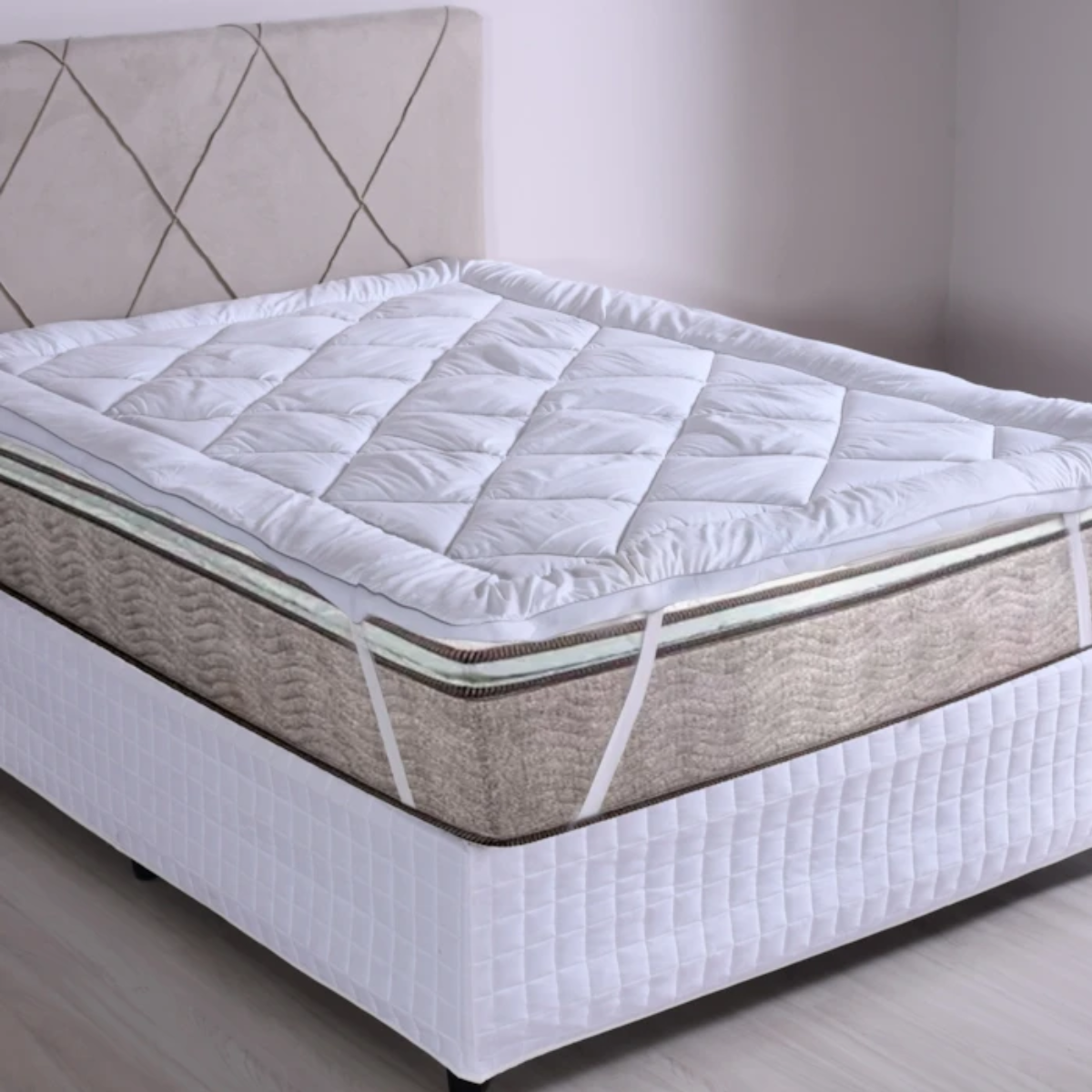 PILLOW TOP TOQUE DE PLUMAS TESSI CASAL BRANCO