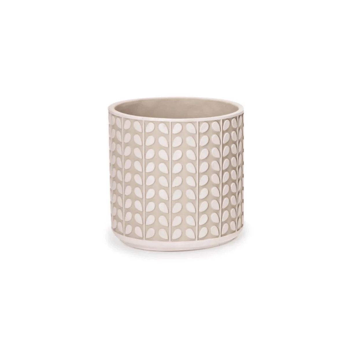 CACHEPOT EM CIMENTO ALTO RELEVO – 23X23CM